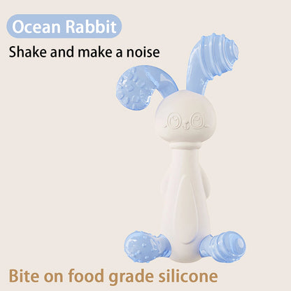 Baby Liquid Silicone Rabbit Gum Teething Stick - Baby Grinding Tool to Soothe and Bite