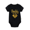 Newborn Baby Romper – "Daddy Is My Hero" Funny Print Bodysuit – Cute & Casual Infant Jumpsuit for Baby Boys & Girls