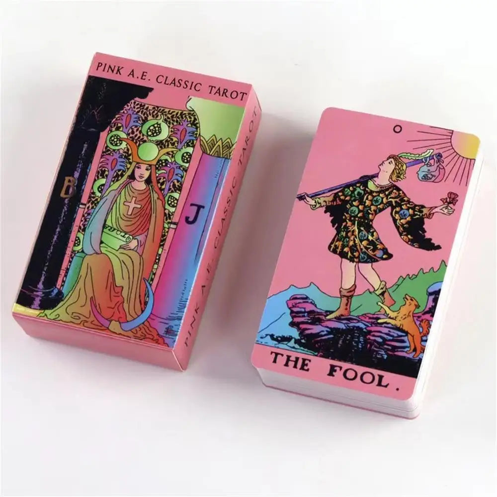 Pink Classic Tarot Deck (Divination, Full English Version, Oracle Deck for Girls)