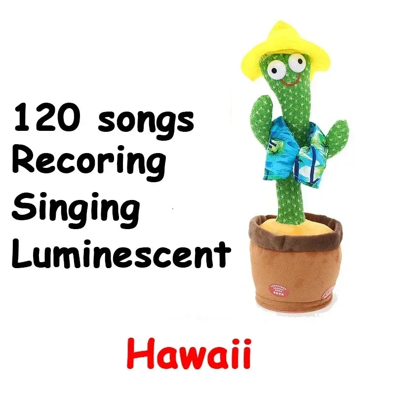 Talking Cactus Toy Rechargeable with Record and Repeat Voice Changer for Kids Spanish English Arabic