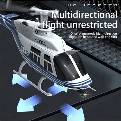C138 Remote-Controlled Helicopter – 1/33 Scale Bell 206 Model with 2.4G RC for Kids