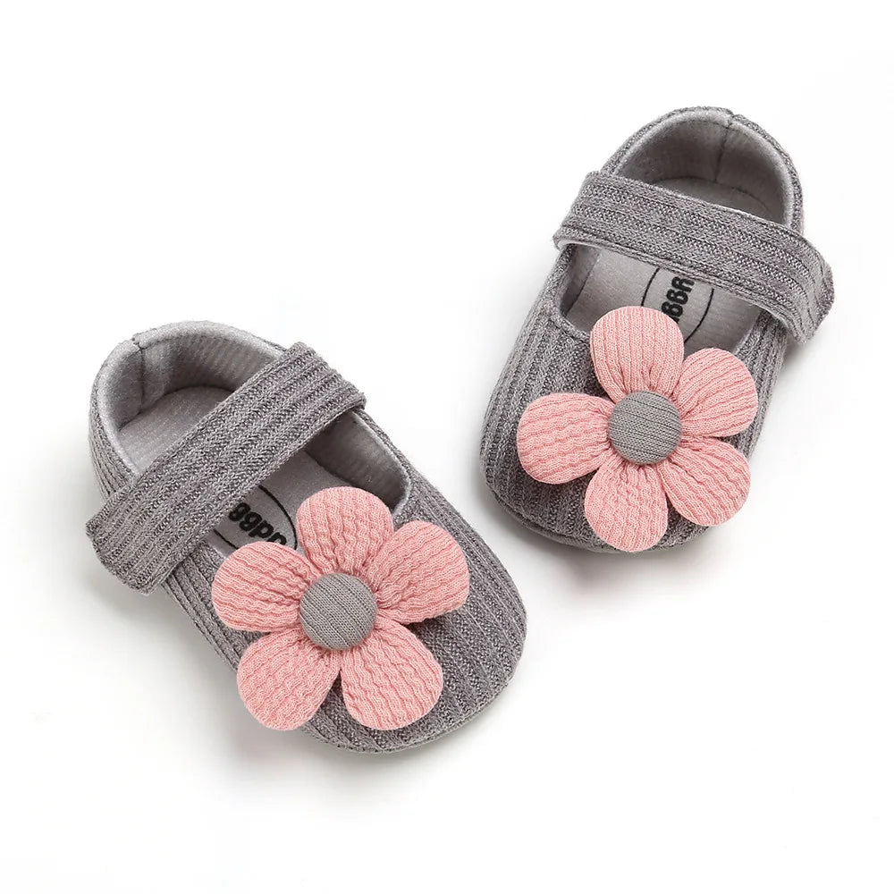 KIDSUN Baby Shoes – Newborn Girl Princess PU Toddler Shoes, Bow Decor Anti-Slip Rubber Sole First Walker (0-18M)