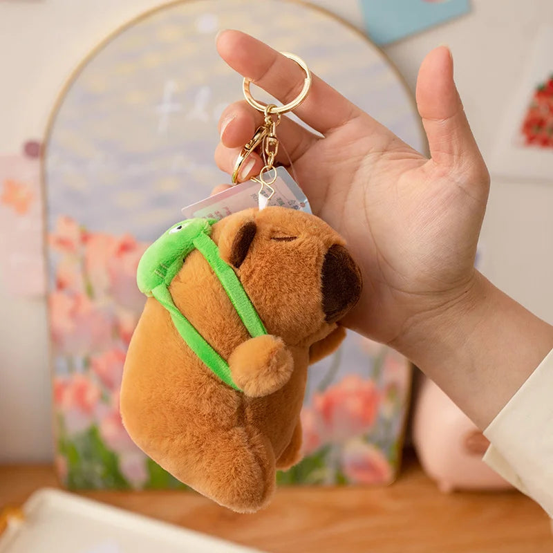 Cute Cartoon Capybara Plush Pendant, Bag Hanging Ornament and Keychain Doll