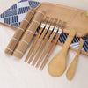9-Piece Bamboo Sushi Making Kit with Onigiri Molds and Utensils