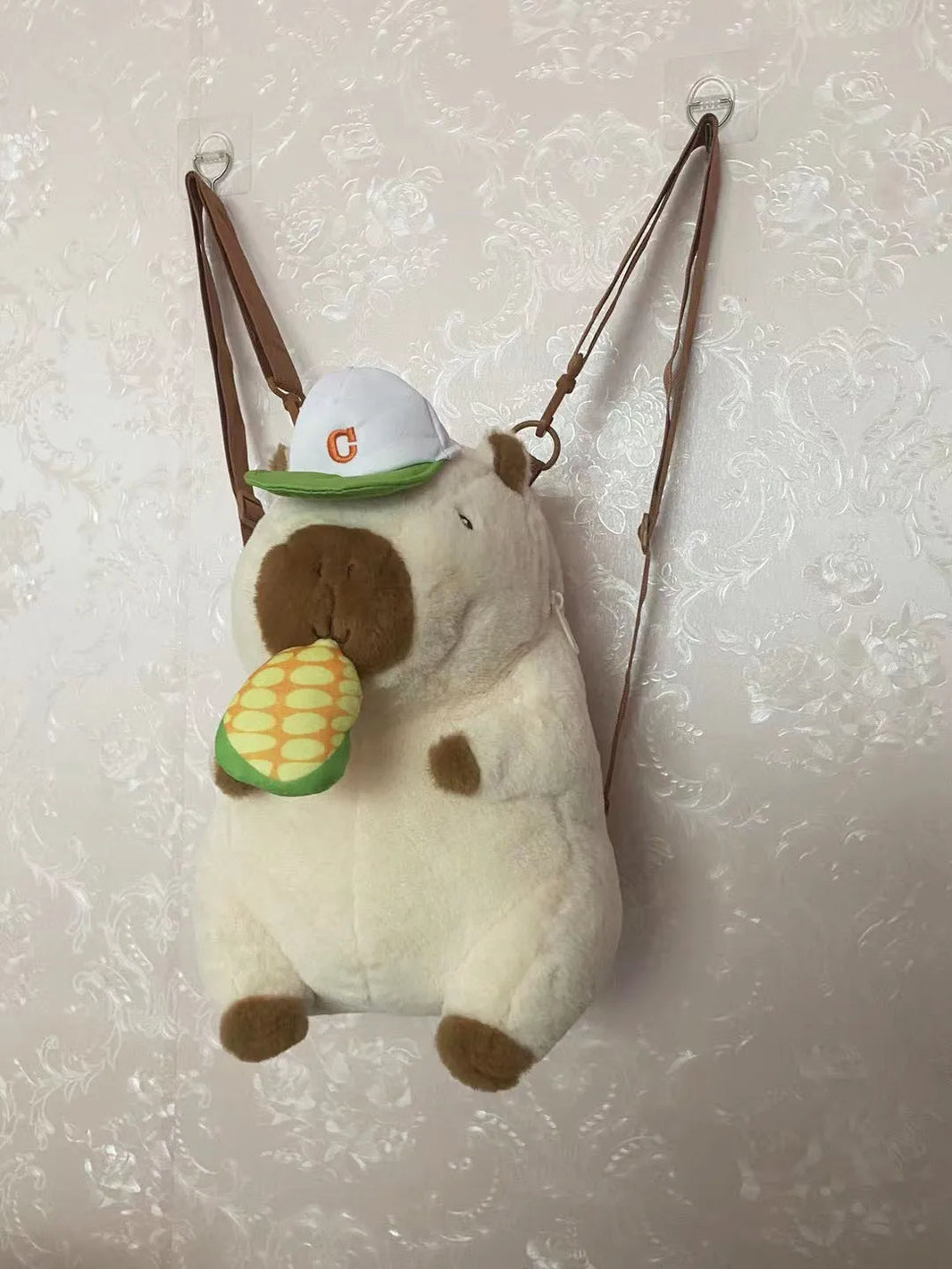 Capybara Plush Backpack – Kawaii Fashion Fur Plushie Shoulder and Mini Knapsack Bag for Kids and Girls