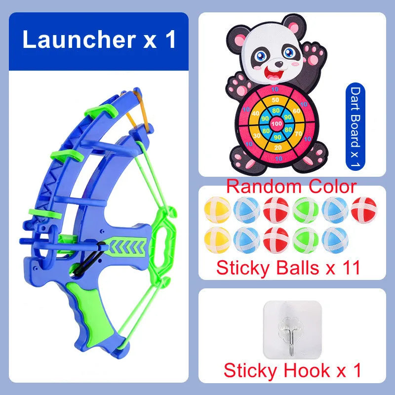 Montessori Sticky Ball Dartboard Slingshot Target – Kids Indoor & Outdoor Catapult Throwing Game