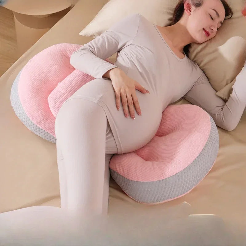 Pregnant Women Lumbar Pillow - Four Seasons Universal Waist Support & Protection U-Shaped Side Sleeping Pregnancy Cushion