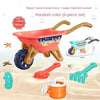 Children’s Beach Sand Play Tool Set With Bucket, Sieve, Funnel, Shovel, Wagon & Watering Can — Outdoor Toy Kit