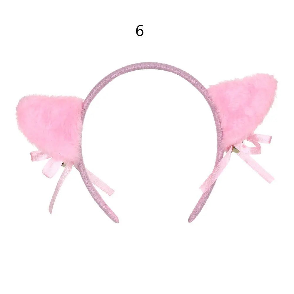 Plush Animal Ears Headband – Cartoon Dog Zebra Tiger Hairband, One Size for Kids & Adults, Cosplay Party Accessory
