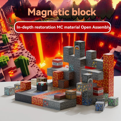 Magnetic Building Block Set – Mine World Architecture