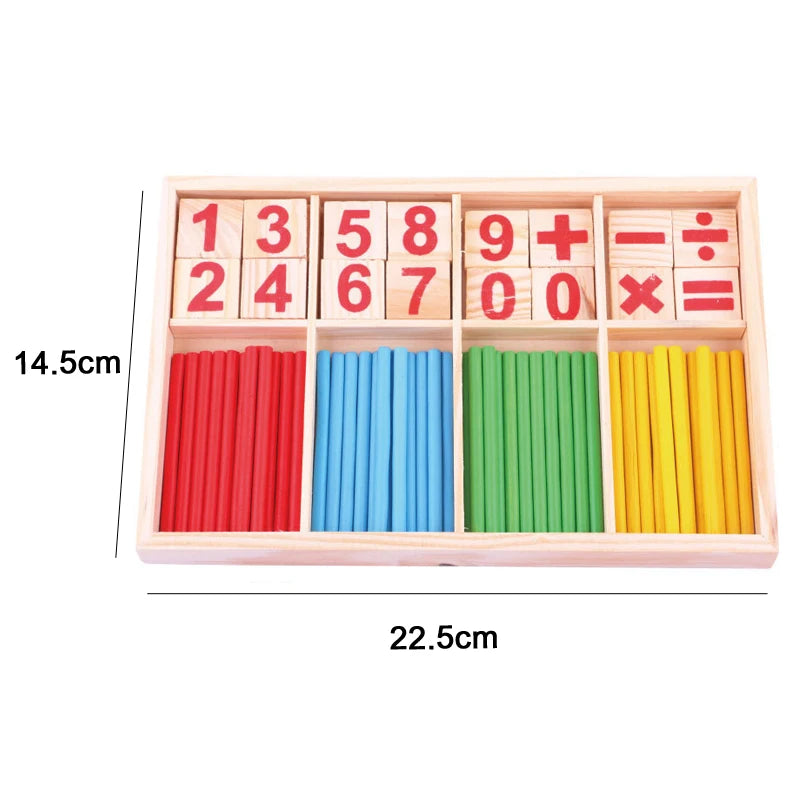 Hot Kids Montessori Wooden Toys – Macaron Blocks, Colorful Graphic Rattle, Educational Music Toy for Babies