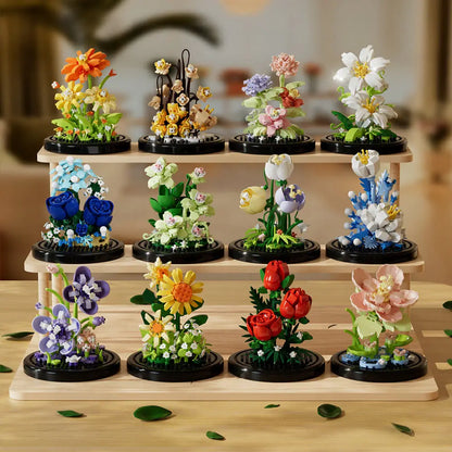 DIY Micro Flower Building Blocks – Mini Bricks Eternal Flowers Home Decoration Puzzle Toy