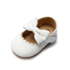 Baby Girl Bowknot First Walker Shoes - Anti-Slip Rubber Sole Dress & Crib Shoes