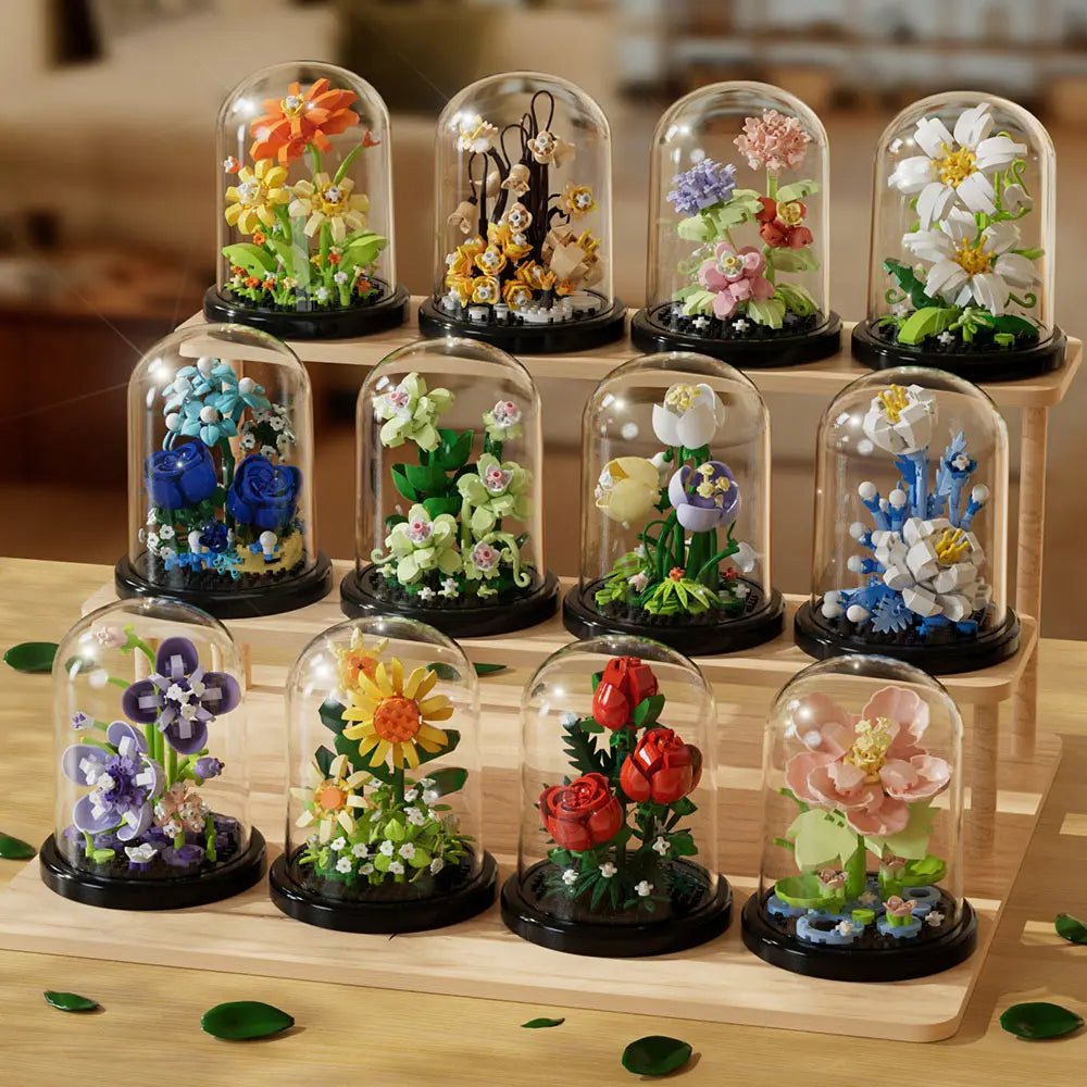 DIY Micro Flower Building Blocks – Mini Bricks Eternal Flowers Home Decoration Puzzle Toy