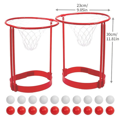 2-Pack Head Hoop Basketball Party Game – Adjustable Net Headband with 20 Balls, Fun Gift for Kids and Adults, Birthday Party Game