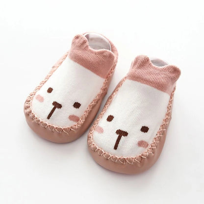 Baby Socks Slippers with Rubber Soles for Infant Newborn Children Anti-Slip Soft Sole Toddler Indoor Shoes
