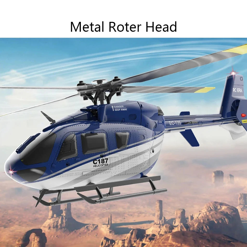 RC ERA C187 EC135 4CH RC Helicopter – Gyroscope Stabilized with Altitude Hold and 2.4G Remote