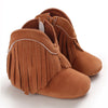 Baby Booties Vintage Tassel Anti-Slip Sole Winter Warm Baby Shoes Snow Booties First Walkers Infant Shoes