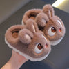Cute Rabbit Kids Fluffy Indoor Slippers – Plush-Lined Warm Non-Slip Slippers for Boys & Girls, Sizes 24–36 (15–21 cm / 5.9–8.3 in)