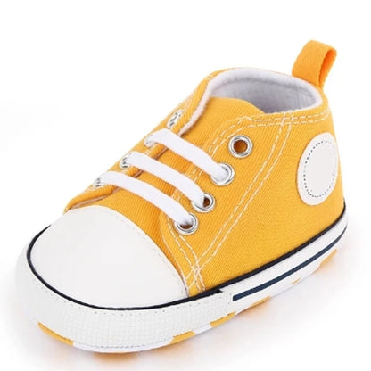 New Baby Shoes Boys Girls Classic Canvas Casual Sneakers Newborn First Walker Toddler Soft Sole Non-Slip Walking Shoes