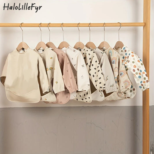 Kids Baby Feeding Bibs | Waterproof Long Sleeve Apron with Pocket, Toddler Burp Cloth for Boys & Girls, Anti-Dirty Art Smock Baby Stuff - Kidzy Market