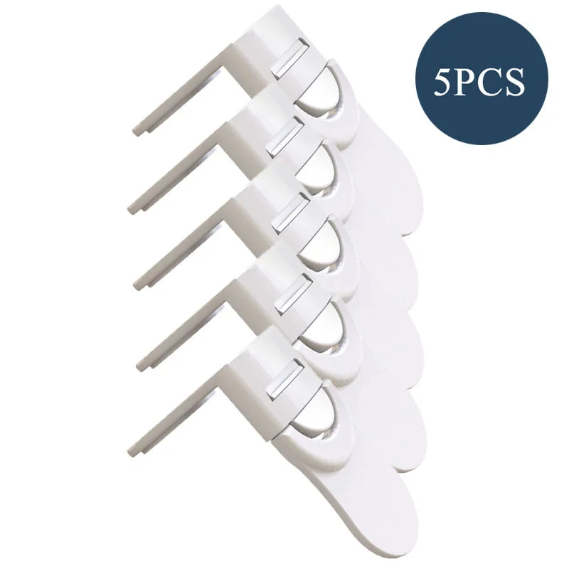5PCS Child Safety Lock Baby Drawer Lock Baby Safety Home Child Protection Cabinet Anti-pinch Refrigerator Lock Buckle