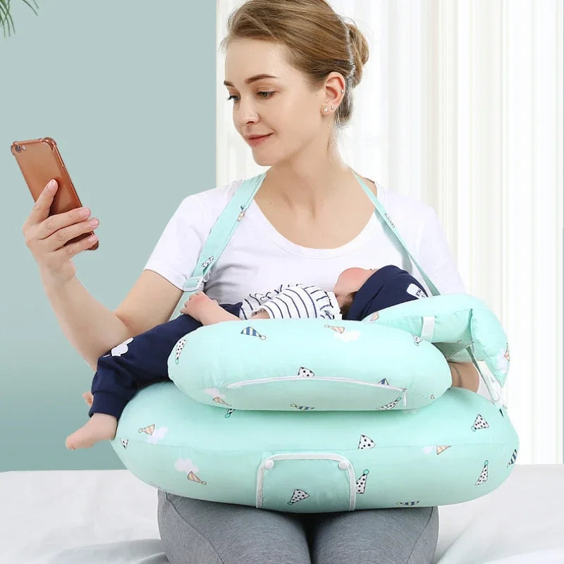 Adjustable Wedge Shaped Breastfeeding Pillow for Newborns and Expecting Mothers – Prevents Choking and Regurgitation