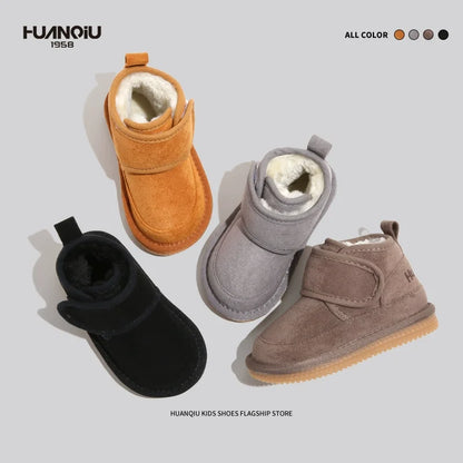 Baby Snow Boots Plush Cotton Winter Shoes for Kids Boys and Girls