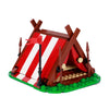 Medieval Building Blocks Playset - Viking Warriors Camp, Pirate Ship & Castle Wall (Compatible with Major Brick Brands)
