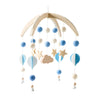 Wooden Crochet Crib Mobile with Felt Rattles – Hanging Bed Bell Toy for Newborns & Infants 0-12 Months