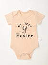 Cute Rabbit Pattern Bodysuit for Infants - Newborn Easter Jumpsuit Romper for Baby Boy & Girl (0-24M) - My First Easter Outfit