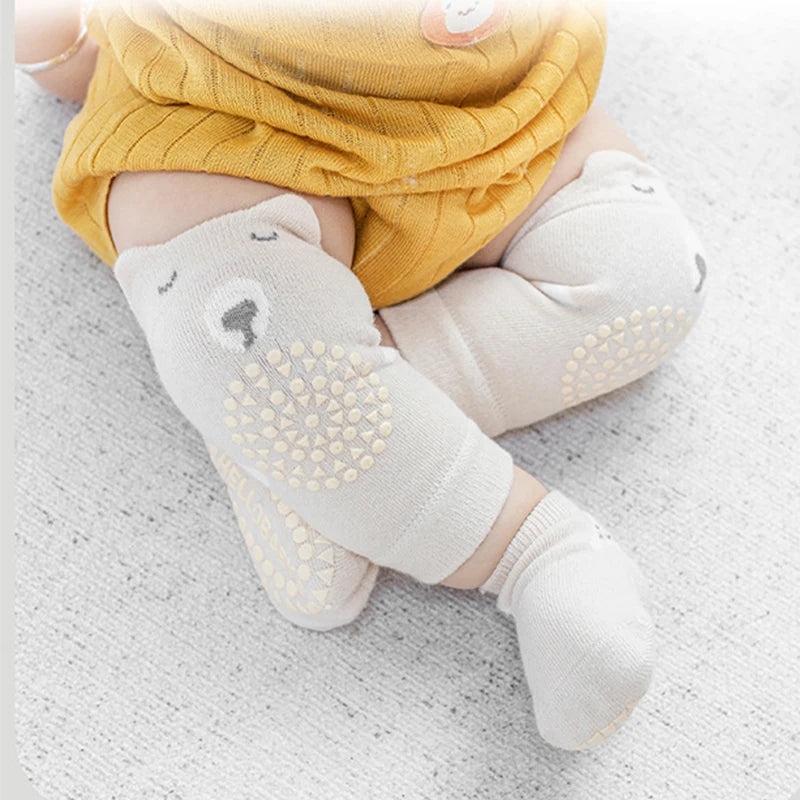 Safety Baby Knee Pads Socks Set - Autumn Anti-Slip Knee Protector for Kids | Crawling Floor Socks, Kneecap Leg Warmer for Girls