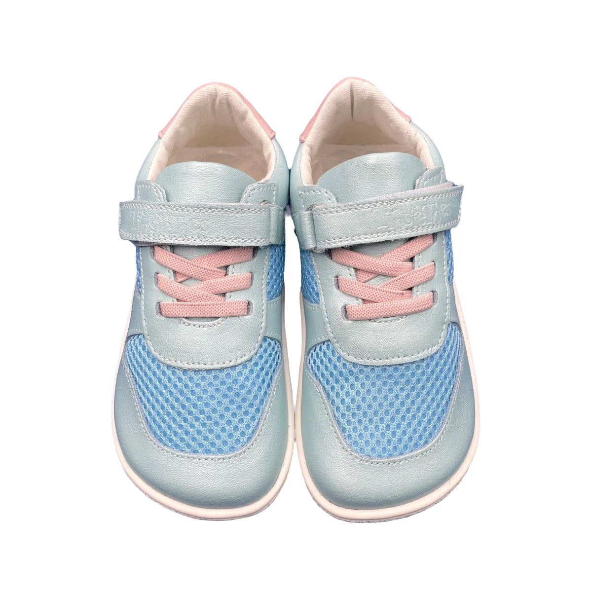 Tipsietoes Spring Genuine Leather Shoes – Lightweight Minimalist Barefoot Sneakers for Girls & Boys with Elastic Strap