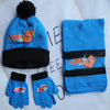 3-8 Years Kids Winter Set – Cars Lightning McQueen Cartoon Scarf, Hat & Gloves 3-Piece Warm Set for Boys & Girls, Perfect Christmas Gift