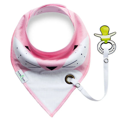 Fashionable Waterproof Cotton Baby Bibs – Triangle Saliva Towel & Pacifier Bibs for Infants - Kidzy Market