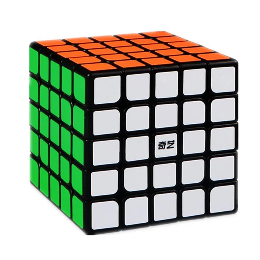 QIYI Speed Magic Cube 3x3x3, 4x4x4, 5x5x5 Puzzle with Black Stickers, Educational Learning Cubo Magico Toy for Kids