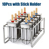 Stainless Steel Popsicle Mold Rack Ice Lolly Maker With Holder