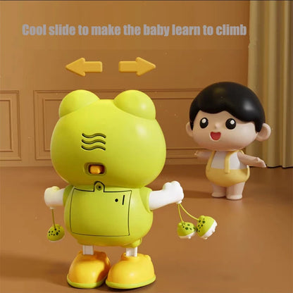 Electronic Pets Dancing Toy with Swing Light and Music – Cute Frog Cartoon Animal Baby Learning to Crawl Toy, Perfect Gift for Kids