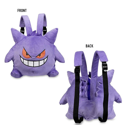 Kawaii Pokemon Gengar Plush Backpack – Cartoon Cosplay School Bag for Kids