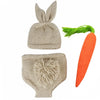 Newborn Photography Props – Baby Boy & Girl Knitting Radish Costume with Pant & Hat, Romper Photo Outfit for Photoshoots
