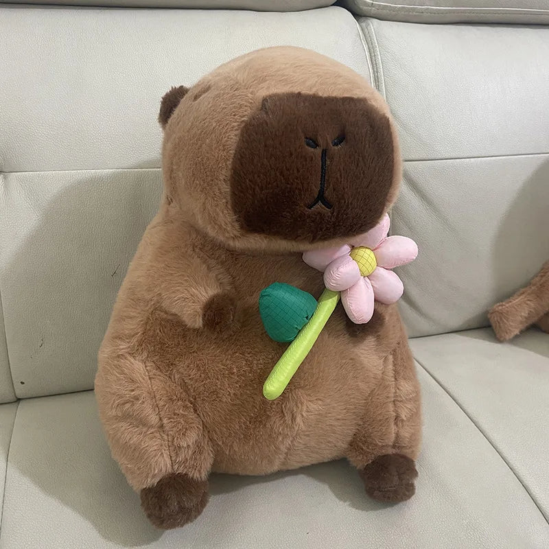 Capybara Plush Backpack – Kawaii Fashion Fur Plushie Shoulder and Mini Knapsack Bag for Kids and Girls