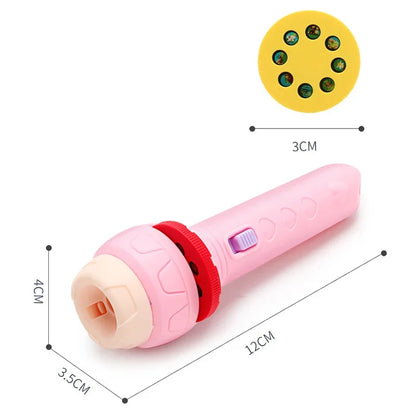 Kids Sleep Light Projector Torch – 24-Image Cute Cartoon Flashlight Projector for Bedtime Stories, Toddler Night Light (Battery Operated)