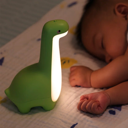 Dinosaur Night Light for Kids — Cute USB Rechargeable Touch-Dimmer Bedside Lamp with 15-Min Timer, 124 x 78 x 175 mm (4.9 x 3.1 x 6.9 in)