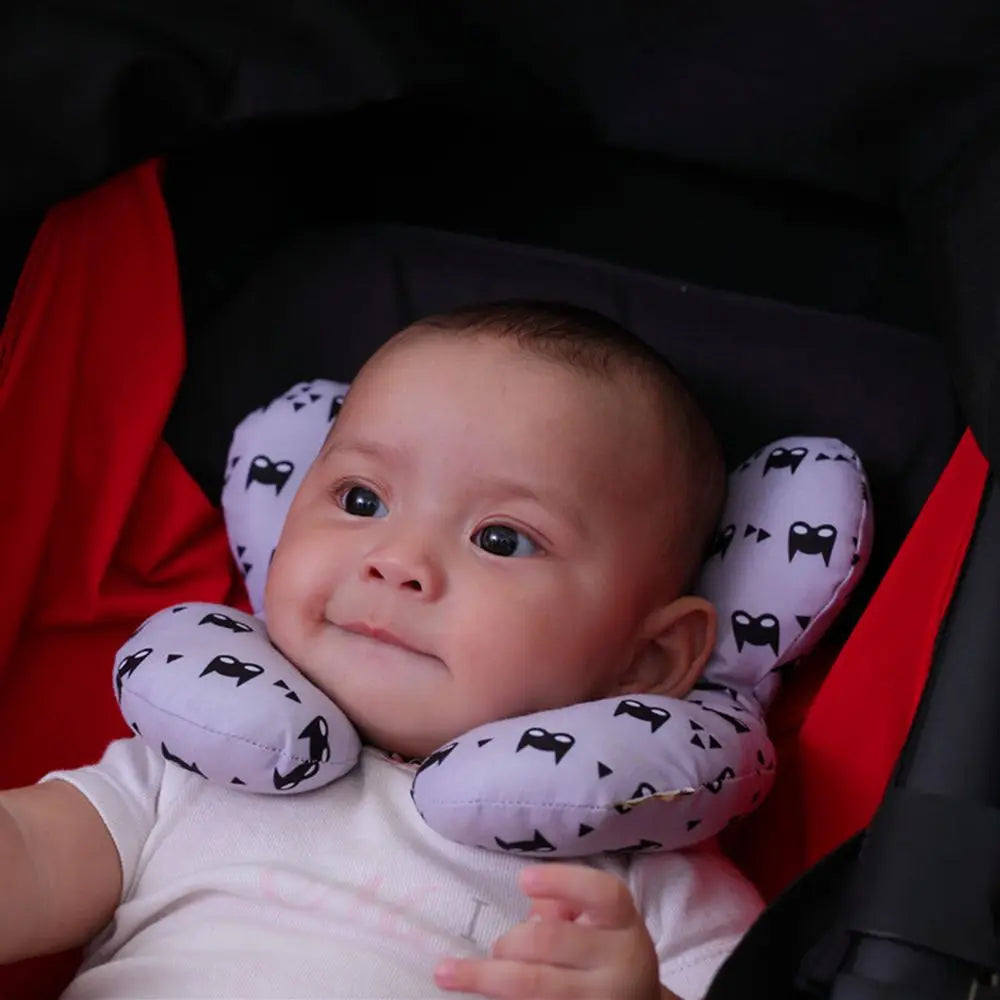 Protective U-Shape Car Seat Headrest – Soft Neck Support Pillow for Children Travel Safety