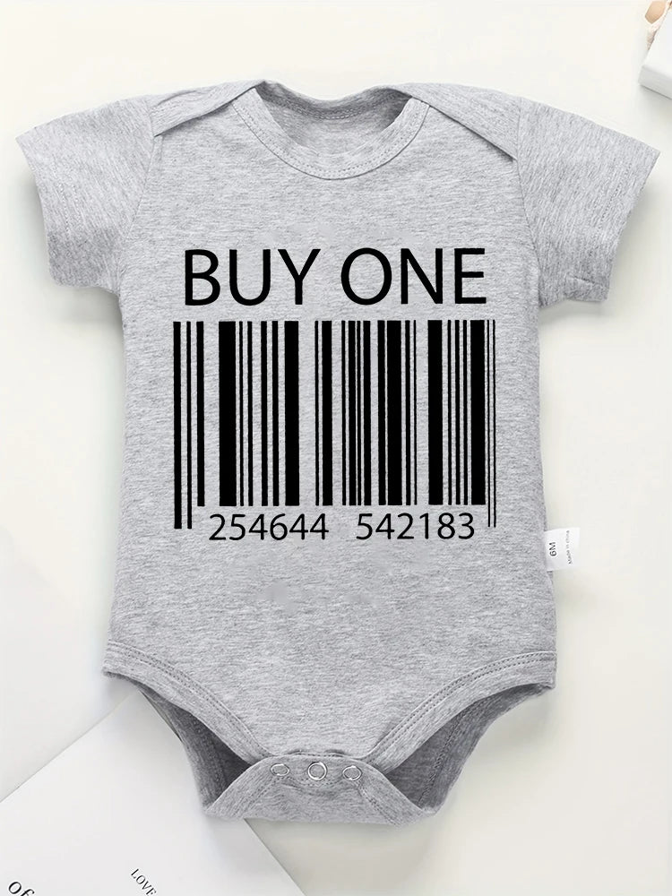 Buy One Get One Free – Twins Fun Cute Baby Bodysuits – Summer Short Sleeve Cotton Newborn Clothes for Boys & Girls – High Quality, Dropshipping Available