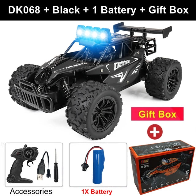 1:16 RC Drift Racing Car Off-Road Alloy Vehicle with 2.4G Remote and LED Lights