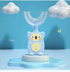 2-12 Years Baby 360 Degree U-shaped Oral Care Cleaning Silicone Soft Toothbrush, Cartoon Cute Children's Toothbrush