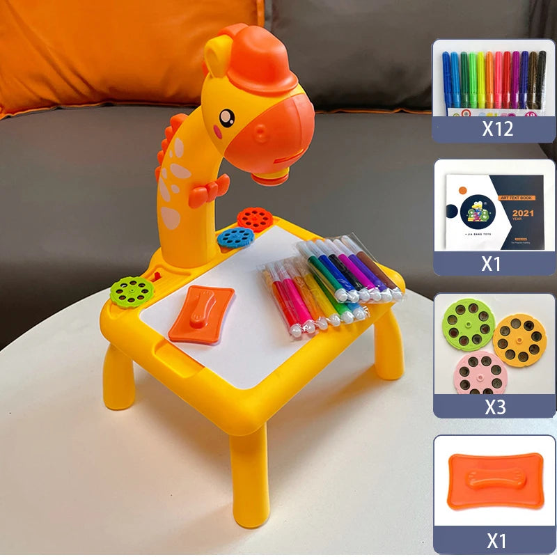 Children’s LED Projector Drawing Table Toy – Educational Painting Set and Learning Tools for Kids