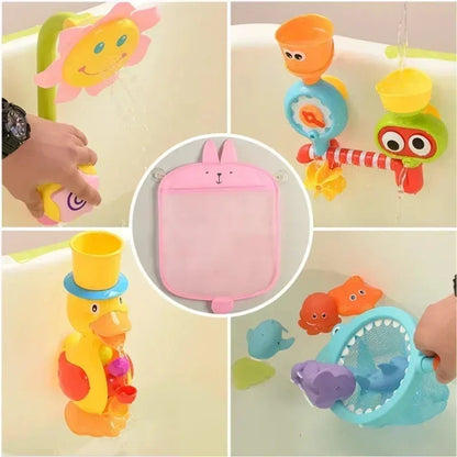 Baby Bathroom Mesh Bag – Cartoon Animal Shaped Storage Net for Bath Toys, Sucker Design for Easy Hanging