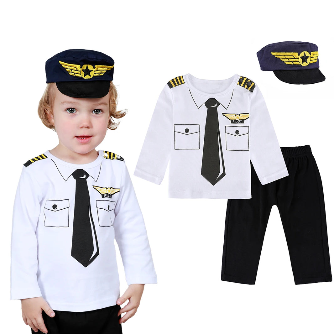 Toddler Boys Prince Charming Costume – Halloween Fireman Outfit, Infant Photography Clothing & Baby Carnival Cosplay Striped Prisoner